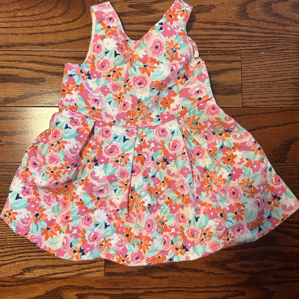 Janie and Jack Pink and Orange Floral Dress
